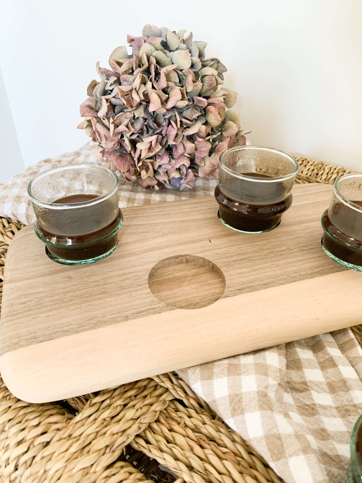 Walnut coffee tray
