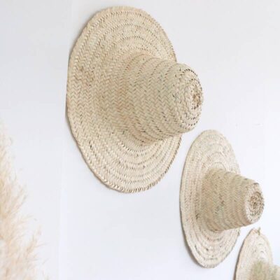 adb791999510e5e6edb039b1db5c4d90593928d9753703df3ef58b42118160d1-1.jpeg Handwoven Moroccan Straw Hat – Large Sun Hat for Decor & Wear