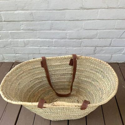 Handwoven Wicker Basket with Long Handles – Versatile Tote & Storage