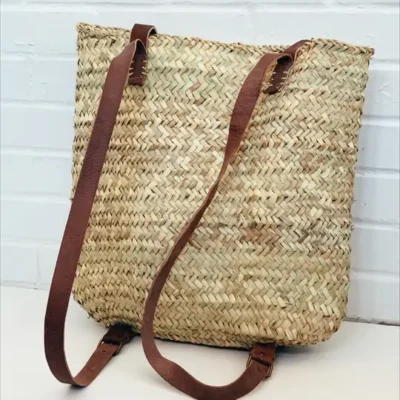 Wicker Picnic Basket – Handwoven Moroccan Basket for Outdoor Adventures & Storage