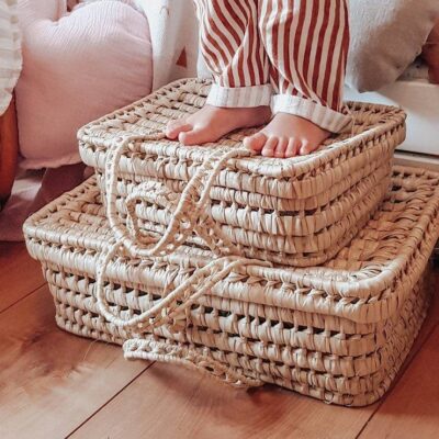 bd9f9078523bd63969fa19205cdda3faa7b4a47faea375c9af70cefa79141d7d-1.jpeg Handwoven Palm Leaf Suitcase | Moroccan Eco-Friendly Storage