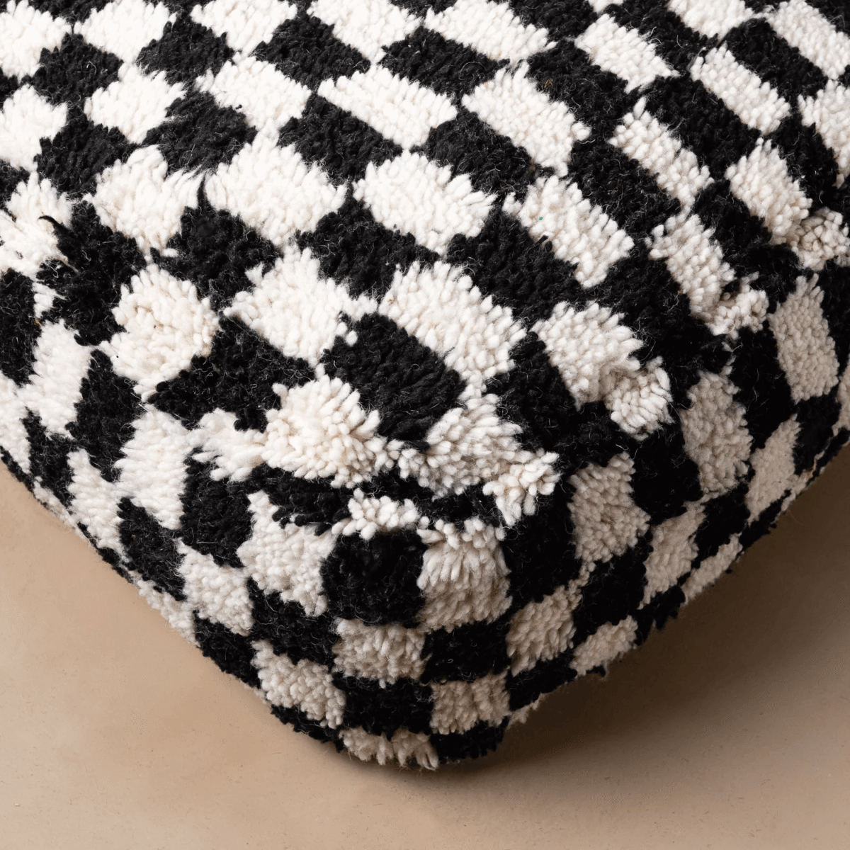Beni Ourain Floor Pillow Cover – | Moroccan Artisan Design