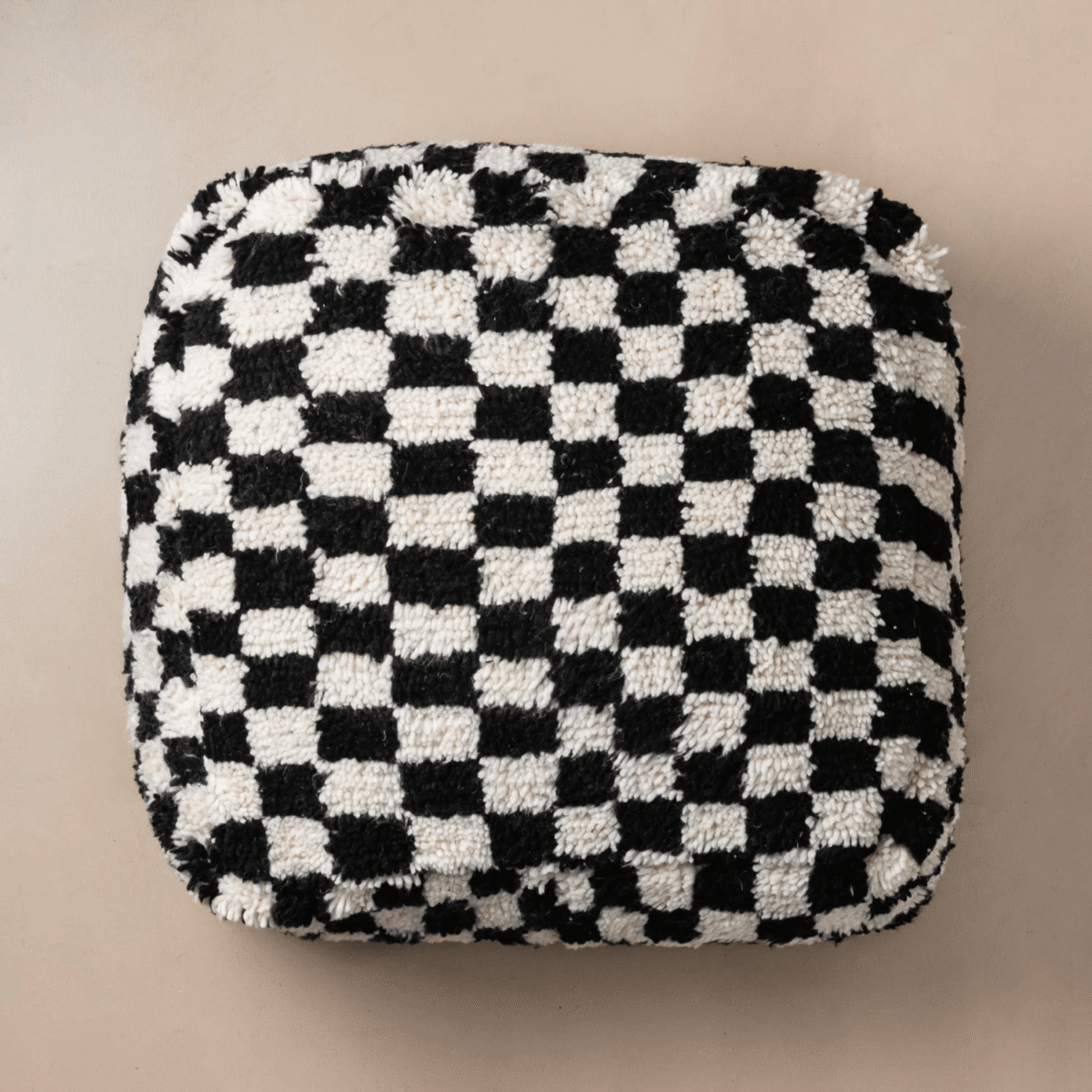 Beni Ourain Floor Pillow Cover – | Moroccan Artisan Design