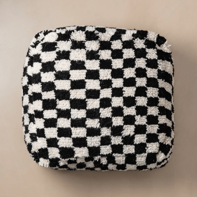 Beni Ourain Floor Pillow Cover – | Moroccan Artisan Design