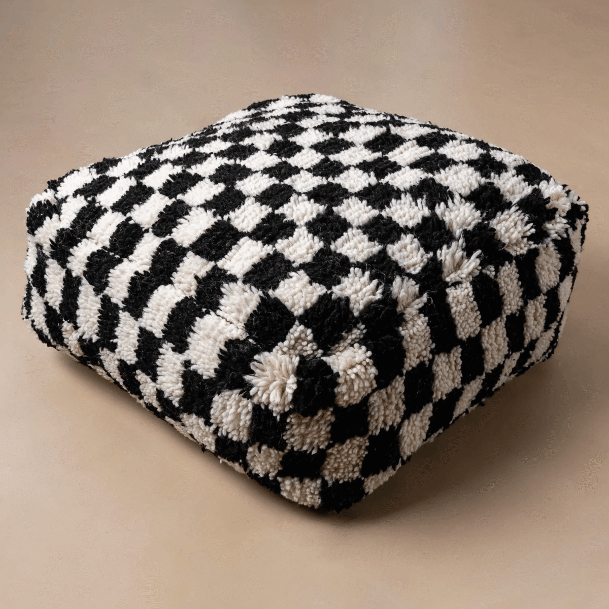 Beni Ourain Floor Pillow Cover – | Moroccan Artisan Design