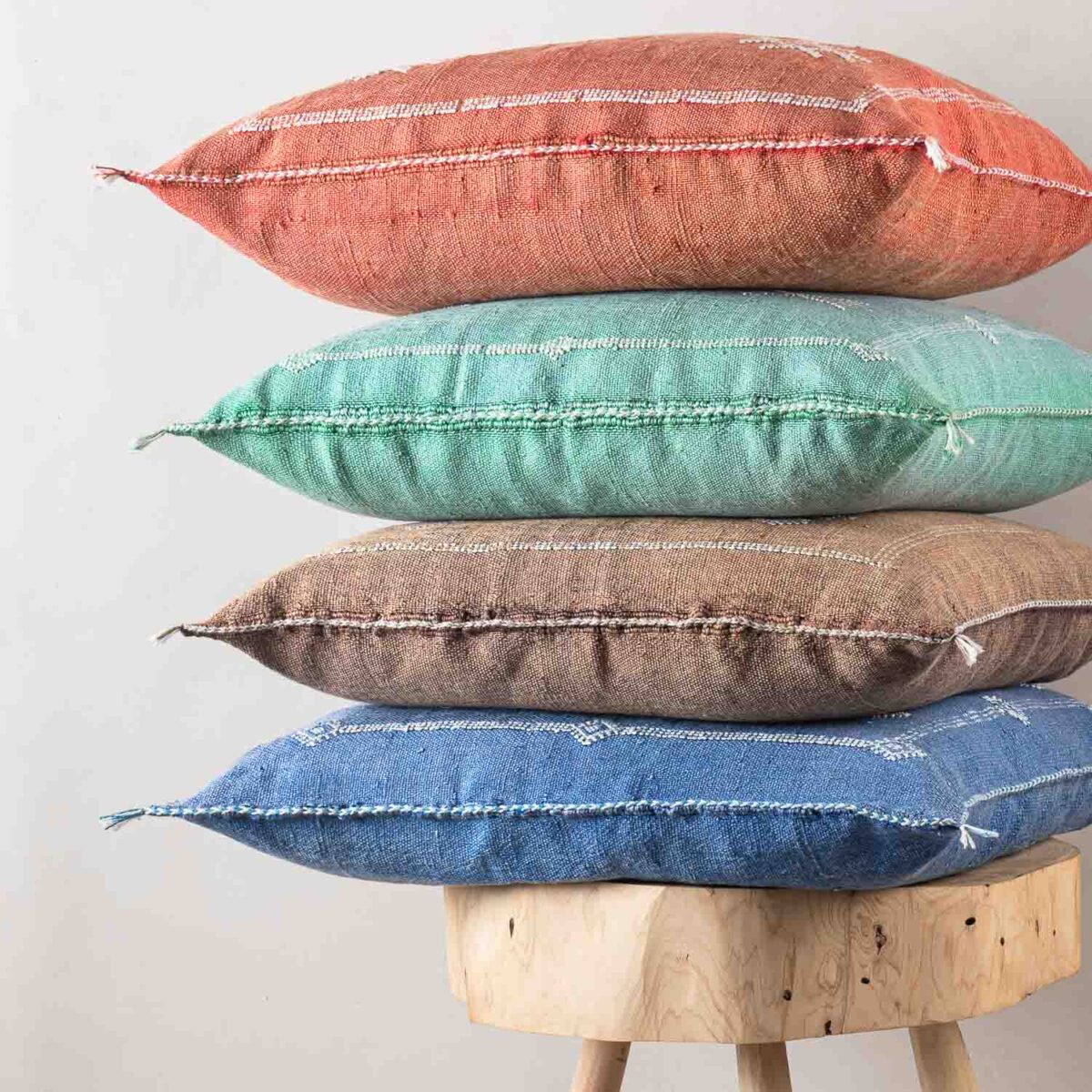 Handmade Cactus Silk Cushion Cover – Vintage Bohemian Berber Pillow