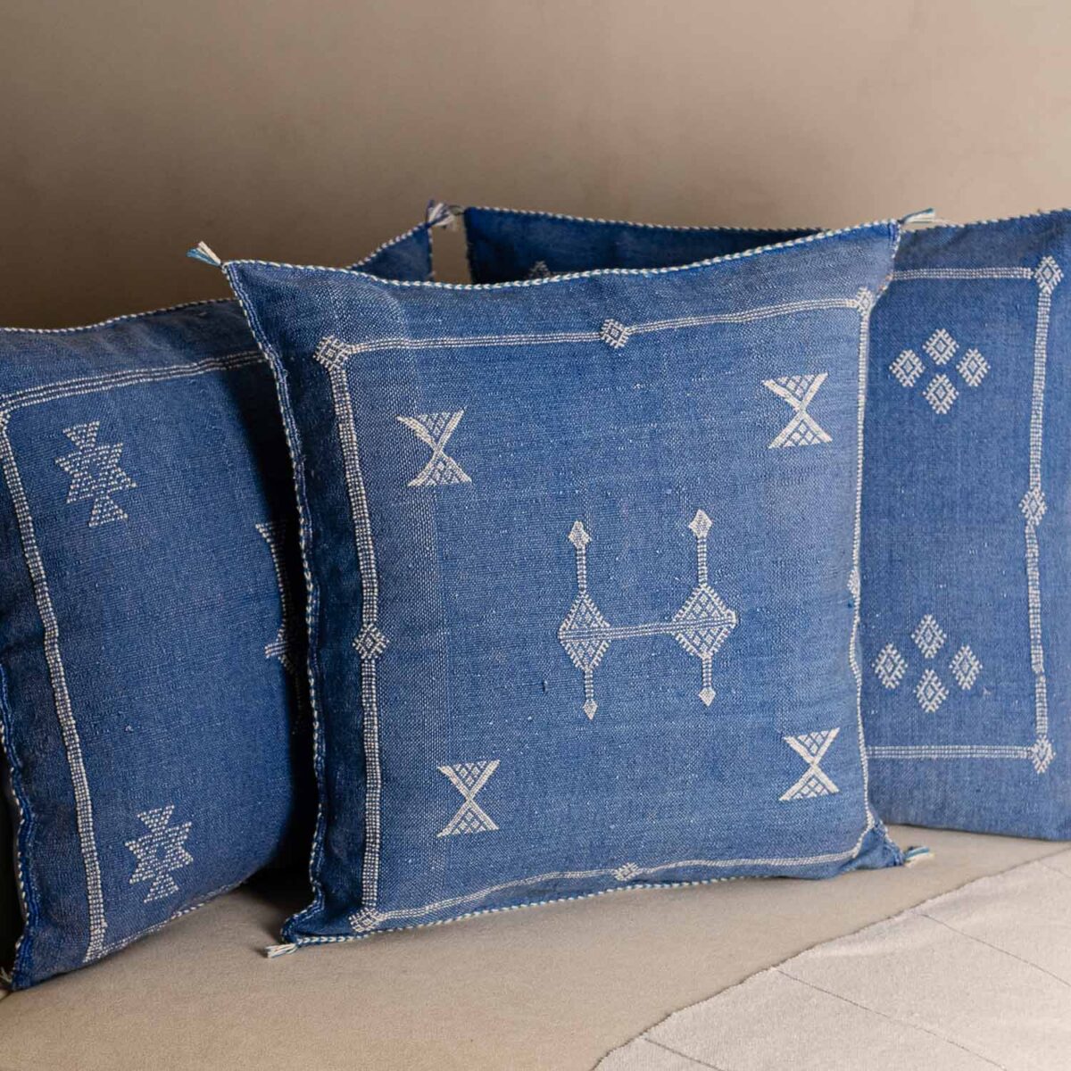 Handmade Cactus Silk Cushion Cover – Vintage Bohemian Berber Pillow
