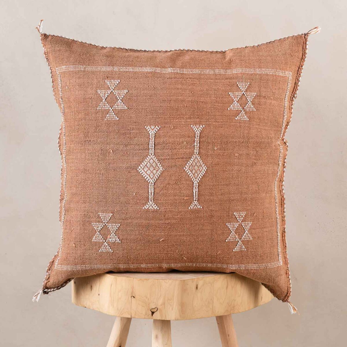 Handmade Cactus Silk Cushion Cover – Vintage Bohemian Berber Pillow