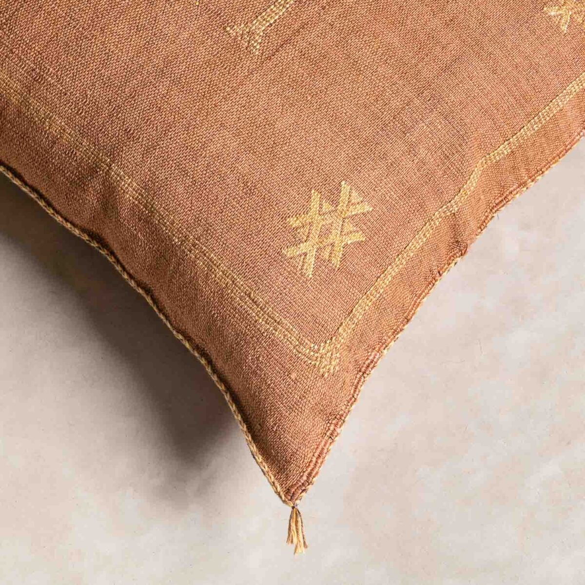Handmade Cactus Silk Cushion Cover – Vintage Bohemian Berber Pillow