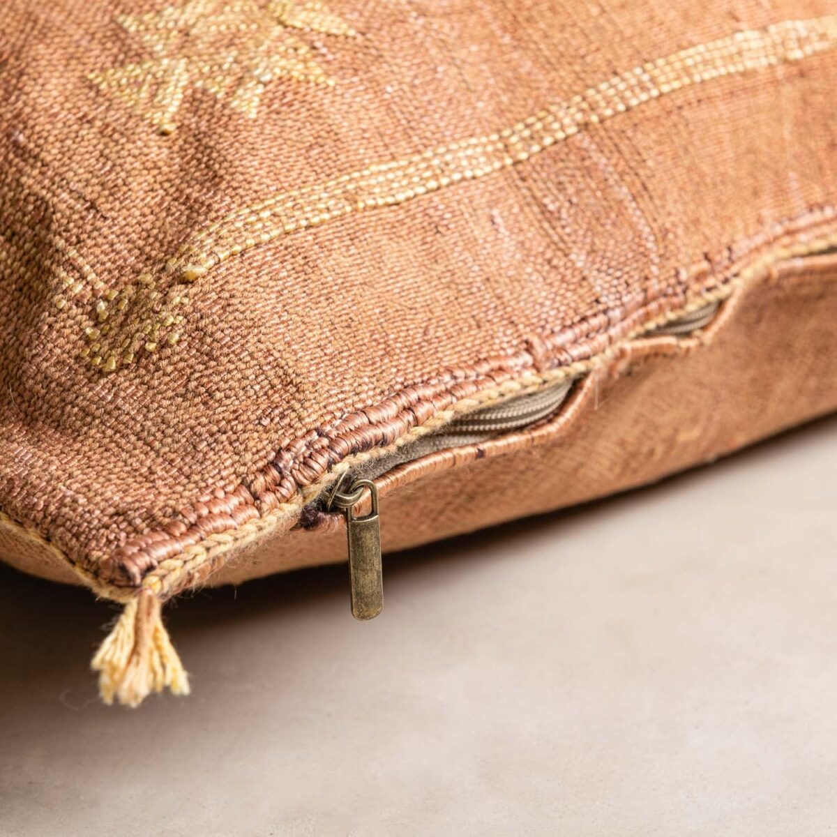 Handmade Cactus Silk Cushion Cover – Vintage Bohemian Berber Pillow