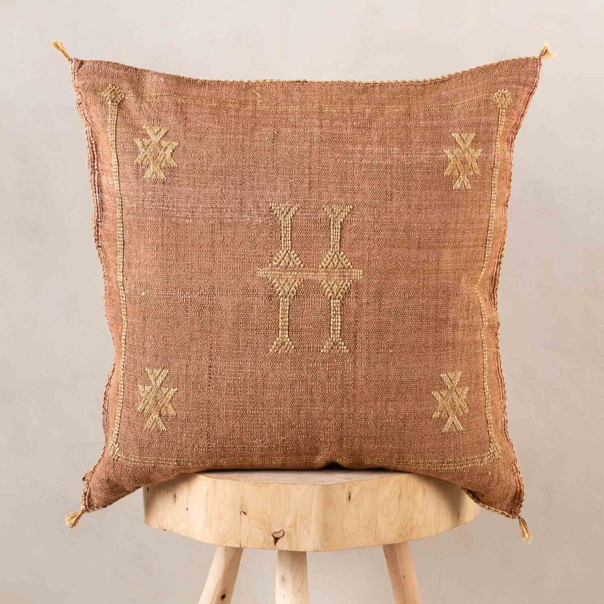 Handmade Cactus Silk Cushion Cover – Vintage Bohemian Berber Pillow