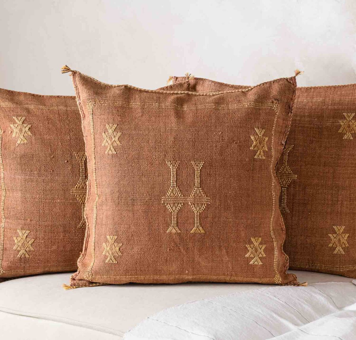 Handmade Cactus Silk Cushion Cover – Vintage Bohemian Berber Pillow
