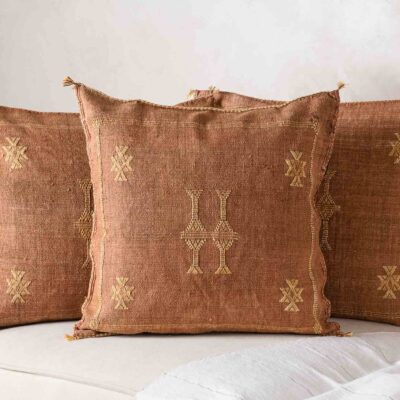 Handmade Cactus Silk Cushion Cover – Vintage Bohemian Berber Pillow