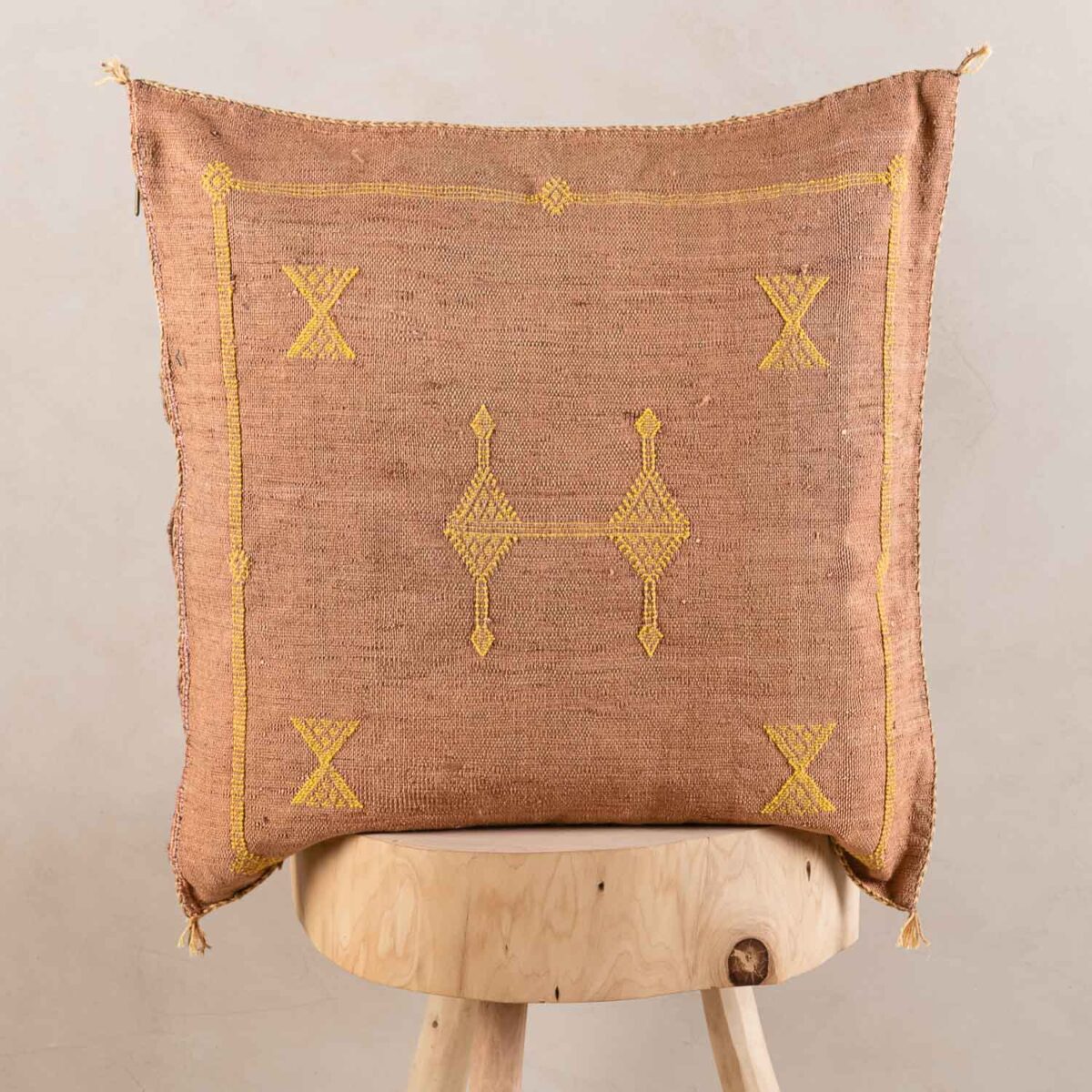 Handmade Cactus Silk Cushion Cover – Vintage Bohemian Berber Pillow