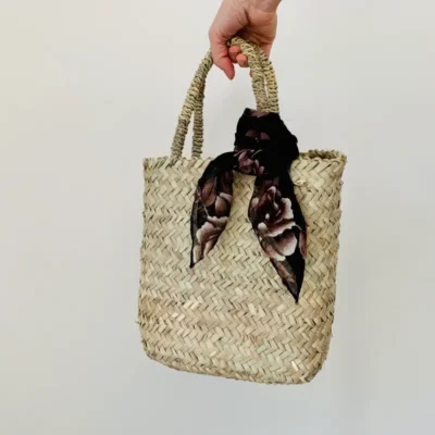 Handwoven Palm Leaf Tote Bag | Rectangular Eco-Friendly Bag | 28x24x12 cm