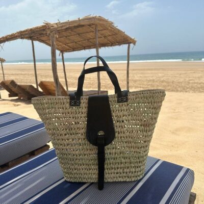 Traditional Moroccan Doum Basket: Artisan Elegance