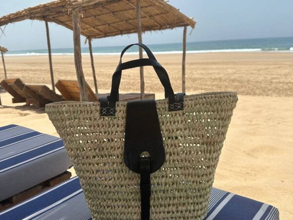 Traditional Moroccan Doum Basket: Artisan Elegance