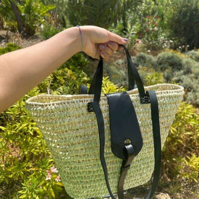 Traditional Moroccan Doum Basket: Artisan Elegance