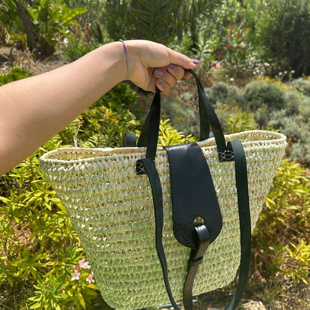 Traditional Moroccan Doum Basket: Artisan Elegance