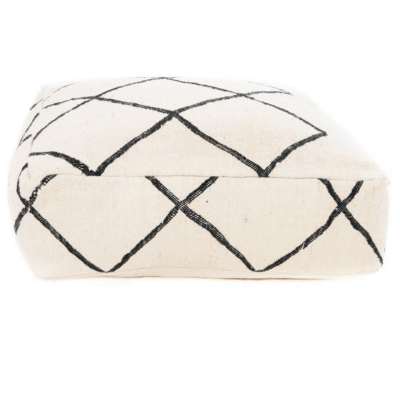 Kilim Floor Pillow Cover – 24x24 in (60x60 cm) Handwoven Moroccan Wool Cushion