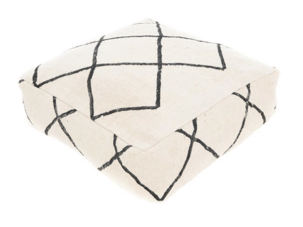 Kilim Floor Pillow Cover – 24x24 in (60x60 cm) Handwoven Moroccan Wool Cushion