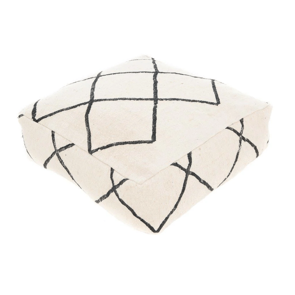 Kilim Floor Pillow Cover – 24x24 in (60x60 cm) Handwoven Moroccan Wool Cushion