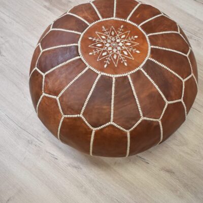 sabra-87-1-scaled-572x623-1.jpg Handcrafted Leather Pouffe – Cognac Brown Moroccan Ottoman