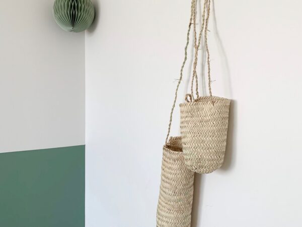 Panier suspendu en osier