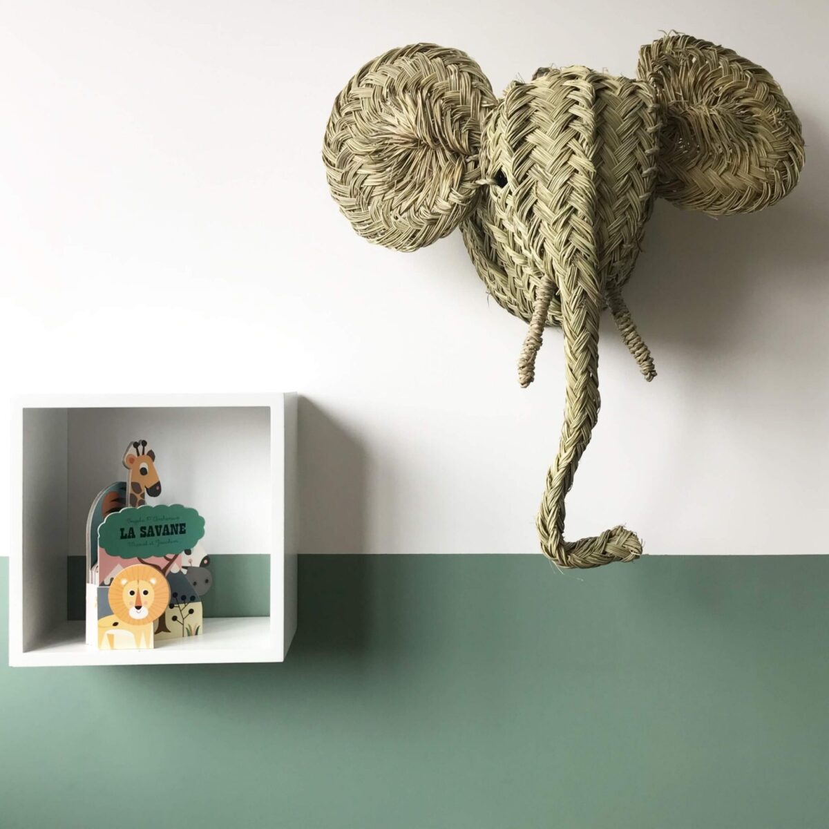 Trophée Animalier Décoratif en Fibres Naturelles | Chambre d’Enfant