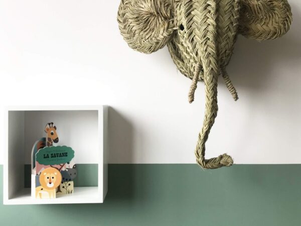 Trophée Animalier Décoratif en Fibres Naturelles | Chambre d’Enfant