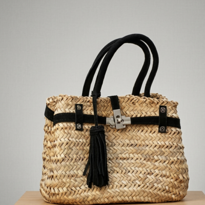 Handmade Moroccan Straw Basket Bag – Doum Birkin Tote